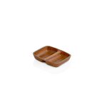 Rectangular 2 Comp Sauce Bowl - Oak Series