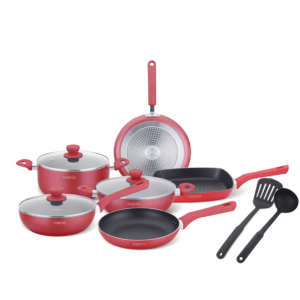 NIRLON Non-Stick Aluminium Mini Cookware Set (Tawa, Fry Pan, Kadhai), Red  Non-Stick Coated Cookware Set (PTFE (Non-stick), Aluminium, 3 - Piece) at  Best Price