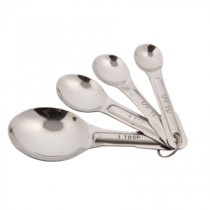 Oval Deluxe Measuring Spoon 4 pcs set stainless steel