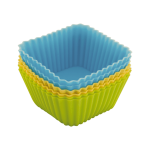 Silicone Cupcake Mould Square 6 Pc