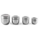Deep Puri Dabba See Through 4 pcs set Hammer Design