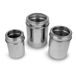 Canister Set See Through Hammer Design 3 pcs set