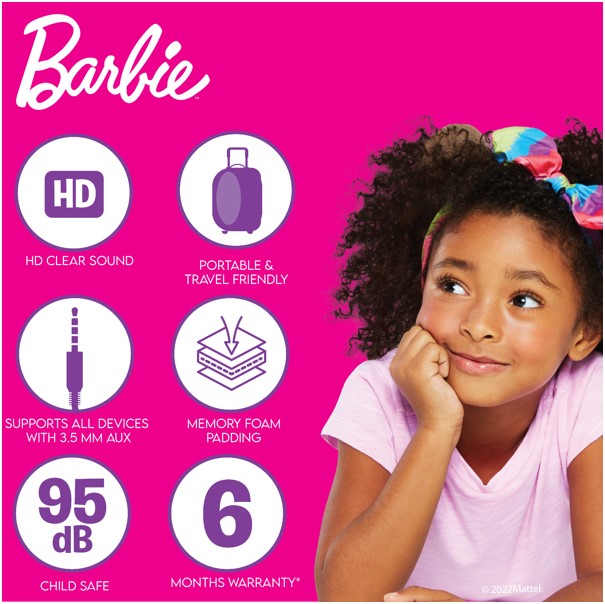 Barbie Treble Wired Headphones - Image 3