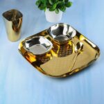 Square Buffet Ring Design Set of 5 Pcs- PVD