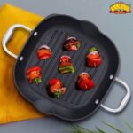 Cast Iron Element Square Grill Pan with 2 Handle