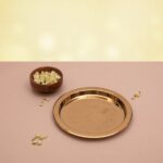 Pooja Plate Lotus Design - PVD