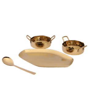 Abstract Platter Set ( O F P ) 4 pc Set - PVD